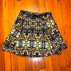 Geometric design skater skirt size small